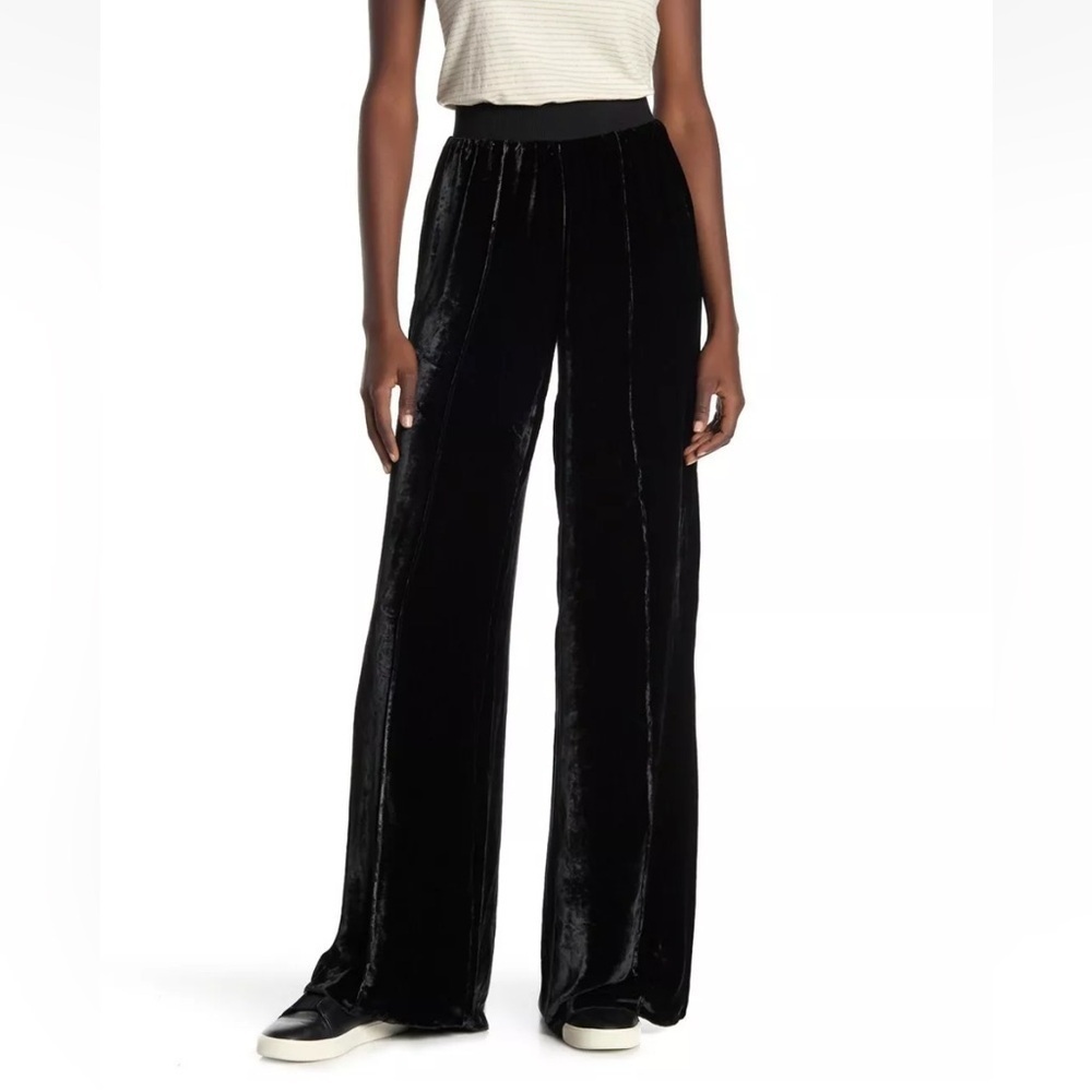 ATM Anthony Thomas Melillo Velvet Wide Leg Pants Black Casual Women’s Medium